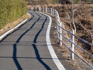 桂川サイクリングロード(京奈和自転車道)。京都府道801号京都八幡木津自転車道線。(京都市内)
