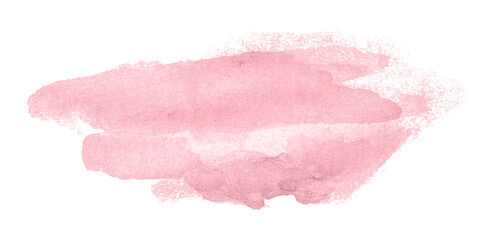 Pink watercolor background. Artistic hand paint. Isolated on transparent background.