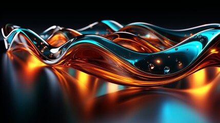 Immerse in Waves of Innovation: Stunning Turquoise & Brown 64K Wallpaper Collection, Generative AI