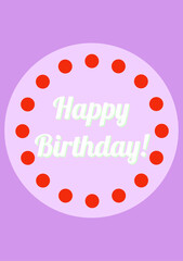 Lavender Birthday Cake illustration