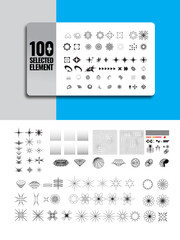 premium element shape set pack vector 