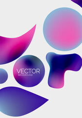 Vector abstract glowing shapes background