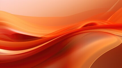abstract wave orange background for wallpaper, orange silk fabric textile with smooth curved surface