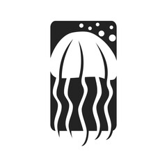 Jellyfish Logo template Isolated. Brand Identity. Icon Abstract Vector graphic
