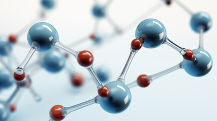 Obraz premium molecular structure background, 3d image