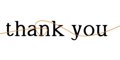 thank you of lettering