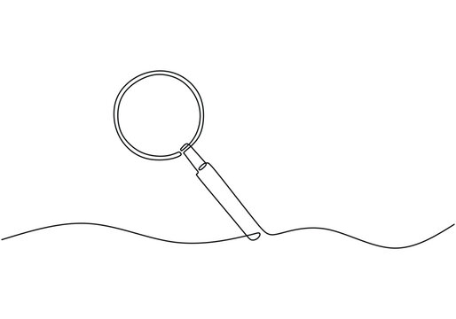 recommend clip art: magnifying glass one continuous line drawing