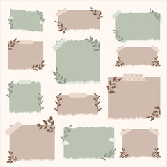 set of frames paper torn