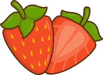 Strawberry Fruit for Toppings, Pancake Day Icon