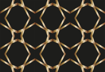 Fototapeta premium golden ornament in Arabian style. Popular trend. luxury wallpaper with geometric shape,