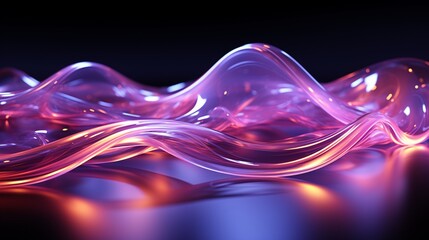 Lavender Dreams: High-Res Tech Waves in Silver Elegance - Elevate Your Screens with 64K Beauty!, Generative AI