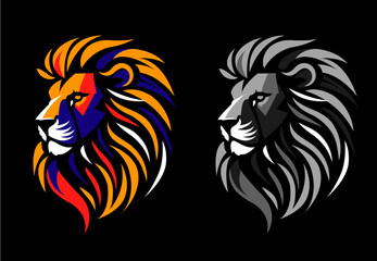 Geometrical lion head Logo