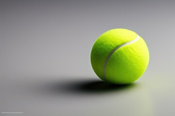 a high quality stock photograph of a single tennis ball in the center isolated on a white background