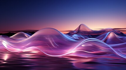 Lavender Dreams: High-Res Tech Waves in Silver Elegance - Elevate Your Screens with 64K Beauty!, Generative AI
