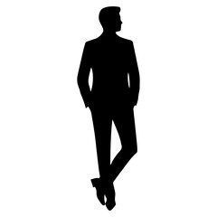 business man pose vector silhouette, A Professional business man Various Pose silhouette