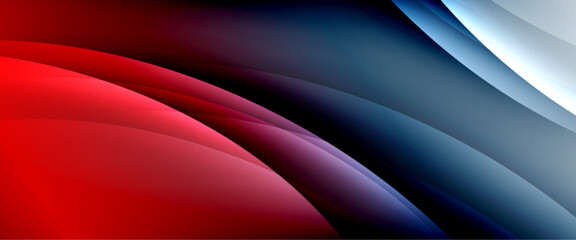 Dynamic flowing waves on gradient color background. Vector illustration For Wallpaper, Banner, Background, Card, Book Illustration, landing page