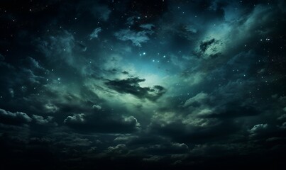 Fototapeta na wymiar sky with clouds and stars