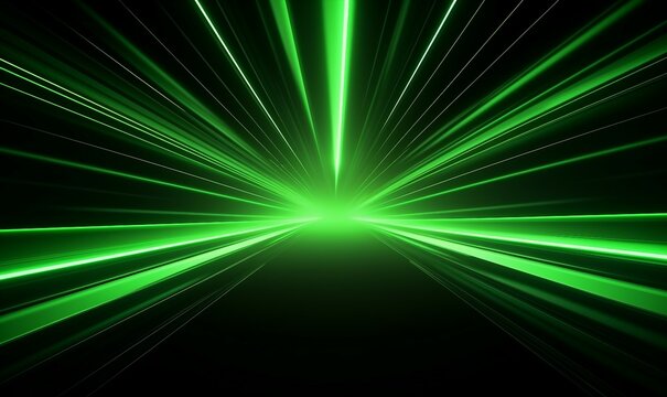 abstract background with green rays