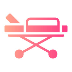 medical stretcher gradient icon