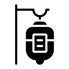 blood bag glyph icon