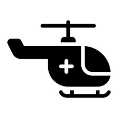 helicopter glyph icon