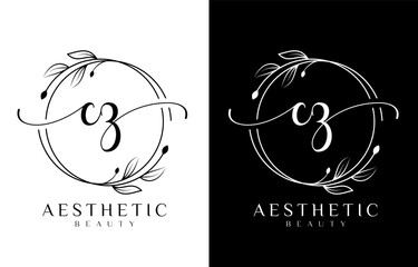 Fototapeta premium Letter Z Beauty Logo with Flourish Ornament