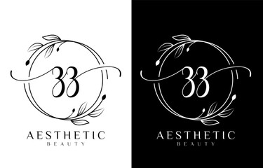 Letter Z Beauty Logo with Flourish Ornament