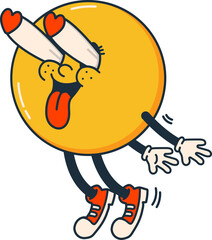 Heart Eyes Emoji Character Retro Groovy, World Smile Day