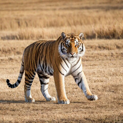 Naklejka premium A tiger on a wild background, animal, environment