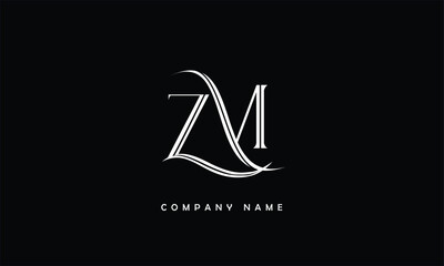 ZM, MZ, Z, M Abstract Letters Logo Monogram