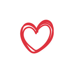 Hand drawn hearts. Design elements for Valentine%27s day.