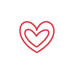 Hand drawn hearts. Design elements for Valentine%27s day.