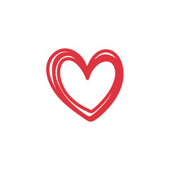 Hand drawn hearts. Design elements for Valentine%27s day.