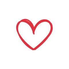 Hand drawn hearts. Design elements for Valentine%27s day.