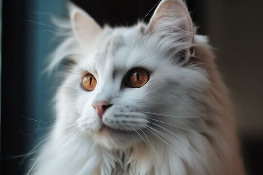 image of a lovely and fluffy cat Generative AI