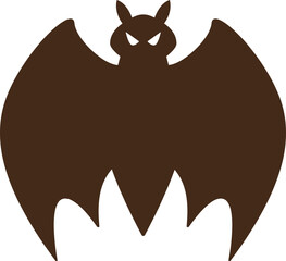 Flying Bat Halloween Illustration