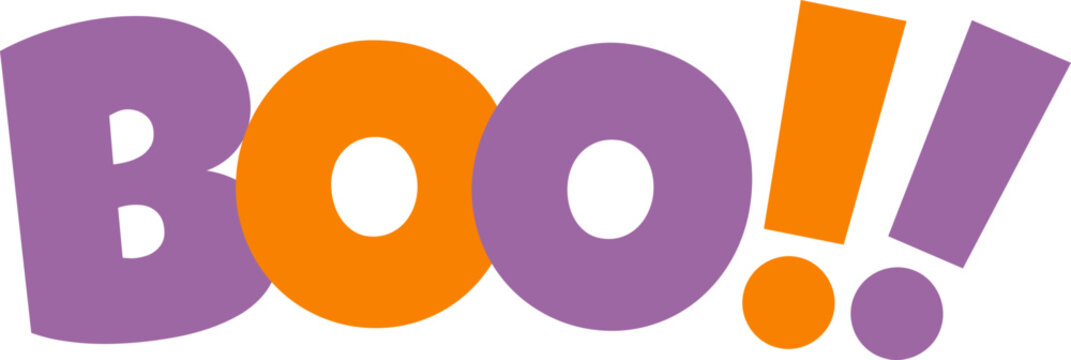 BOO Halloween Word Lettering