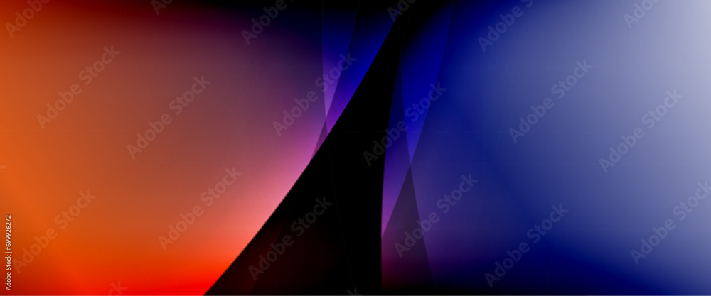 Poster dynamic flowing waves on gradient color background. vector illustration for wallpaper, banner, backg