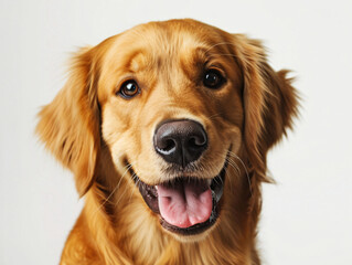 Generated AI. A photograph of a complete Golden retriever