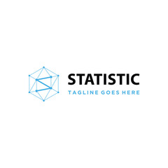 Fototapeta premium Initial Letter S Hexagon with Digital Wire Line Dotted Diagram For Modern Futuristic Technology Logo Design.