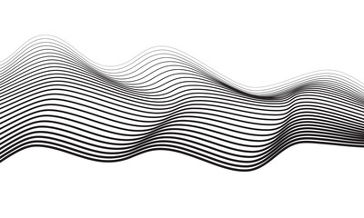 Abstract wave lines vector background