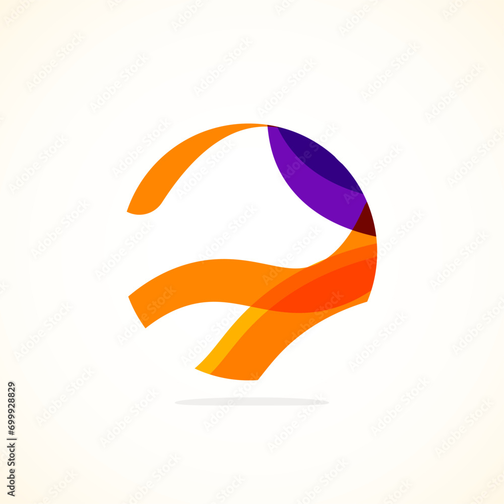 Poster Abstract circle logo - minimalist emblem, timeless and universal shape of circle. Unique logo represent range of brands and concepts, encapsulating simplicity and creativity in single, iconic image