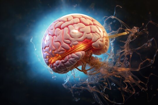 The blood-brain barrier preventing certain substances, including neurotransmitters, from freely entering the brain. 
