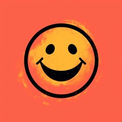 Cara feliz acuarela cara feliz emoticom felicidad vector de cara Emoji - obrazy, fototapety, plakaty