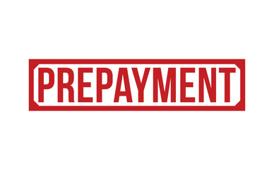 Prepayment Red Rubber Stamp vector design.