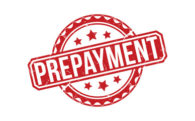 Prepayment Red Rubber Stamp vector design.