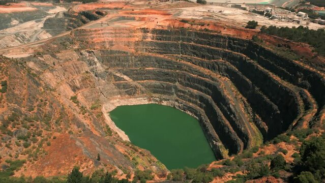 drone shot revealing mining site in Western Australia outback