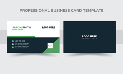 Professional Business Card Template Design. Modern Presentation Card Horizontal Simple, clean template vector design.