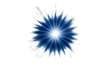 Blue Burst light isolated on a white background