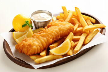 Food english cod seafood french traditional meal chips fries dinner fish british